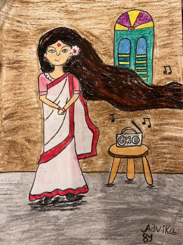 Mahalaya r sokal, Advika Saha